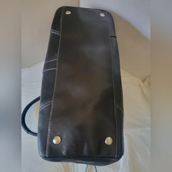 COACH BLACK LEATHER SHOULDER STYLE HANDBAG - Picture 5 of 7